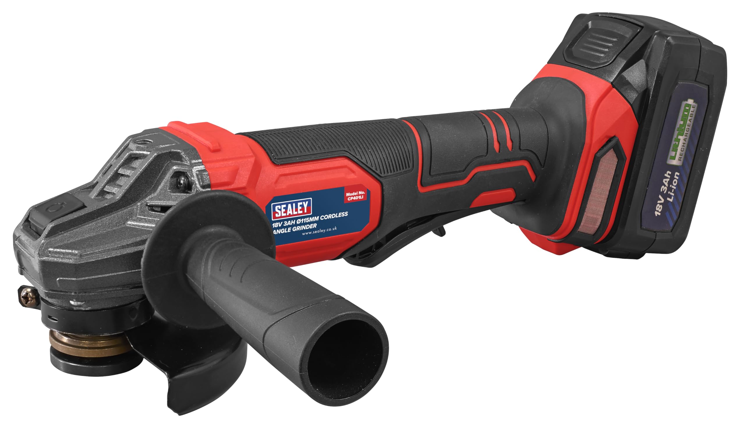 115mm Cordless Angle Grinder 18V 3Ah - Red - CP401LI