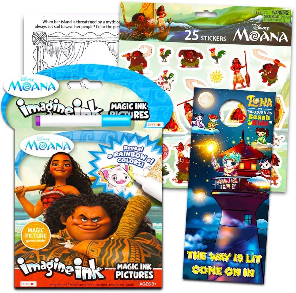 Amazon.com: Disney Moana Coloring Book and Activity Set - Bundle with ...