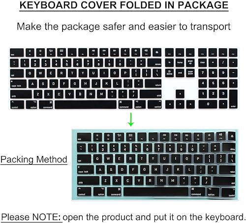 Miniatura 3 de Funda de teclado de silicona para teclado Apple Magic con teclado numérico MQ052LLA A1843 diseño de EE UU Funda protectora ultra delgada para