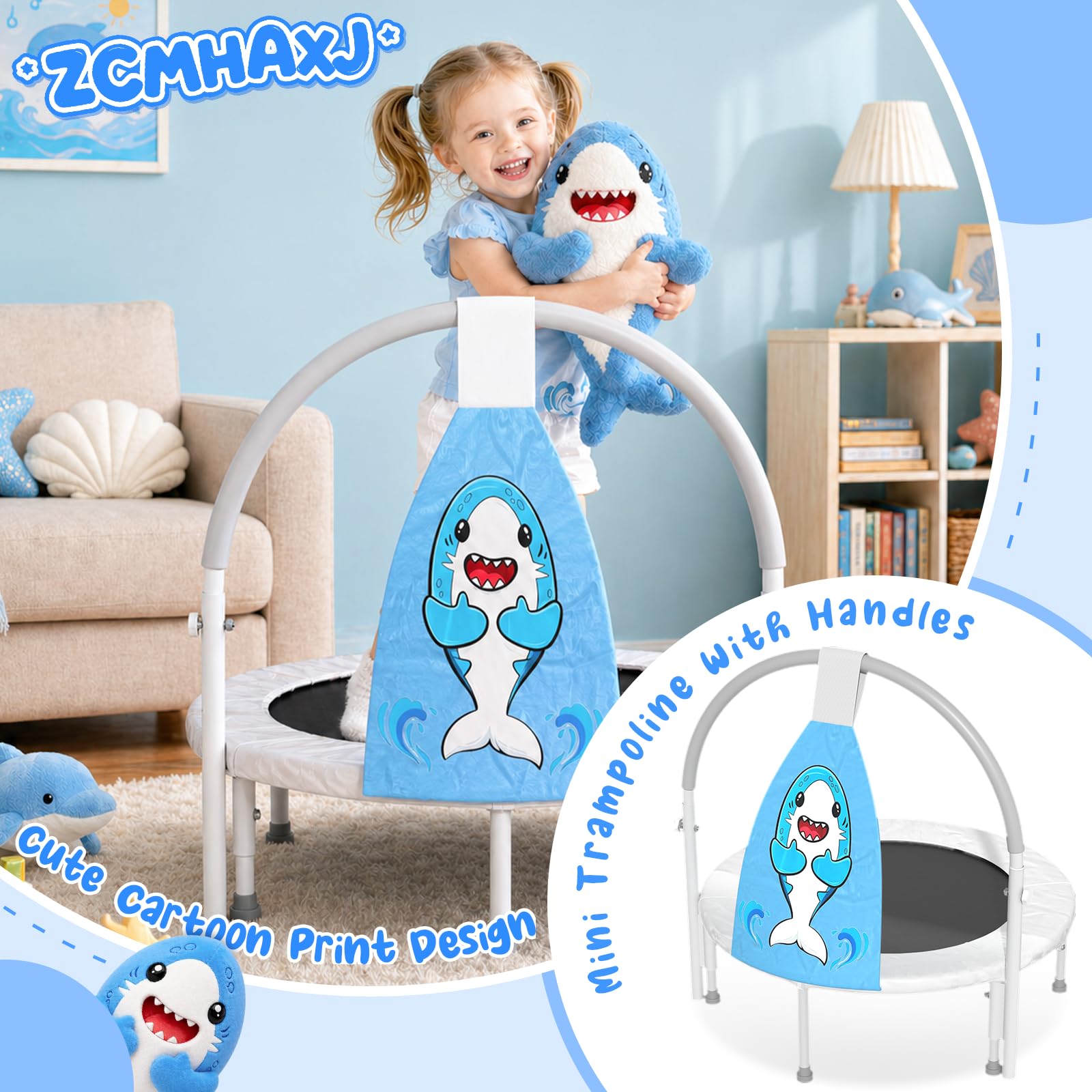 ZCMHAXJ Mini cama elástica plegable para niños pequeños