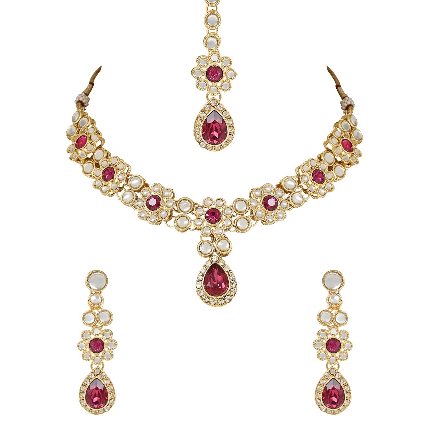 I Jewels Gold Plated Traditional Kundan Stone Choker Necklace With Earrings & Maang Tikka Jewellery Set for Women - Review, Price and Buying Guide