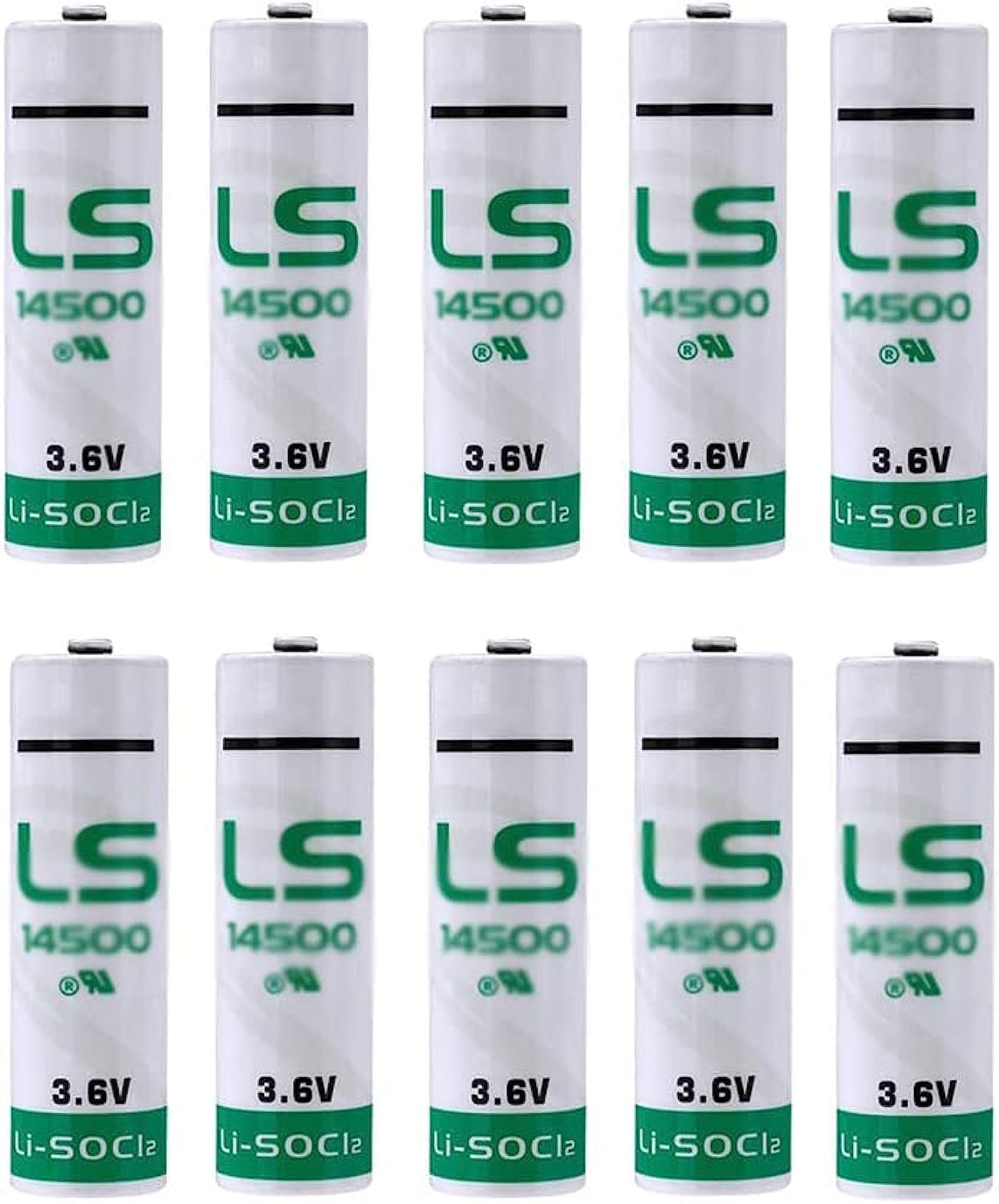 SAFT LS14500 Li-SOCI2 3.6V AA Battery Pack of 10PCS Water Electricity Meter PLC Facility Equipment Spare Generic Battery