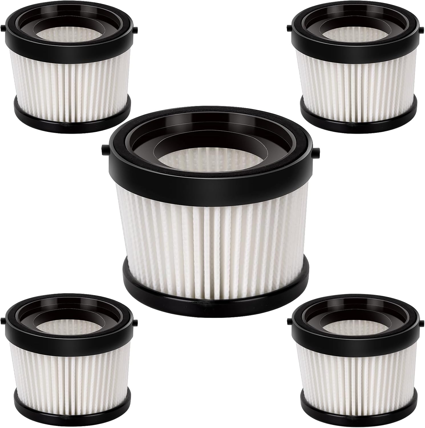 (5 Pack) DCV501HB DCV5011H Replacement HEPA Filters for DEWALT DCV501HB 20V Cordless Handheld Vacuum, HEPA Filters Kit, Replacement Filter Parts Filters, Compared to Part # DCV5011H