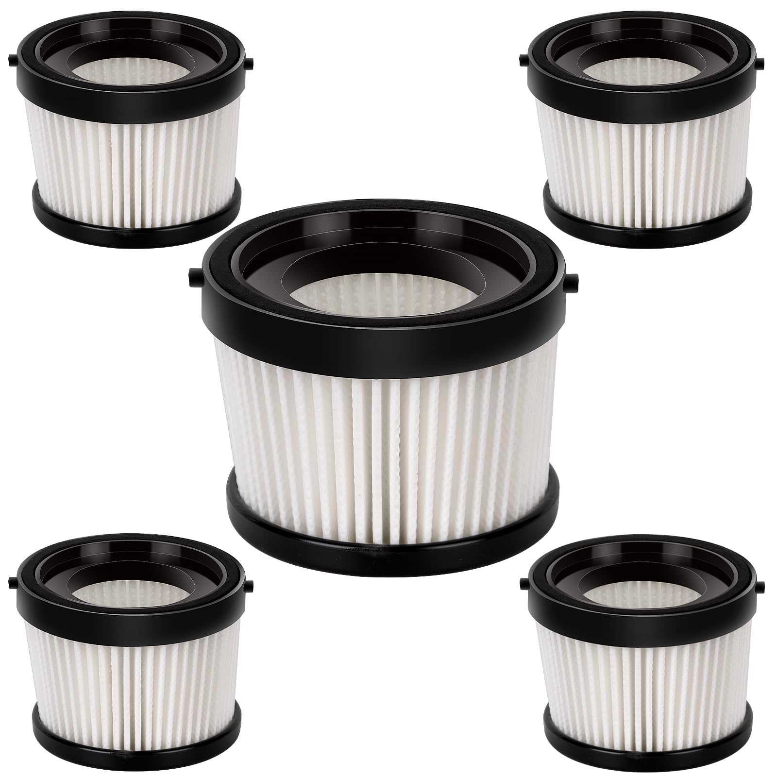 (5 Pack) DCV501HB DCV5011H Replacement HEPA Filters for DEWALT DCV501HB 20V Cordless Handheld Vacuum, HEPA Filters Kit, Replacement Filter Parts Filters, Compared to Part # DCV5011H