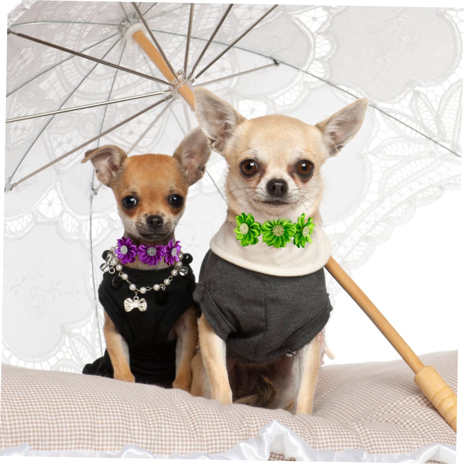 Supvox 36stücke Hundekrawatte Und Blumenhalsband Mit Strass Verstellbare Haustierkostüm-Accessoires Für Katzen Und Hunde Charmante Dekoration Für Besondere Anlässe