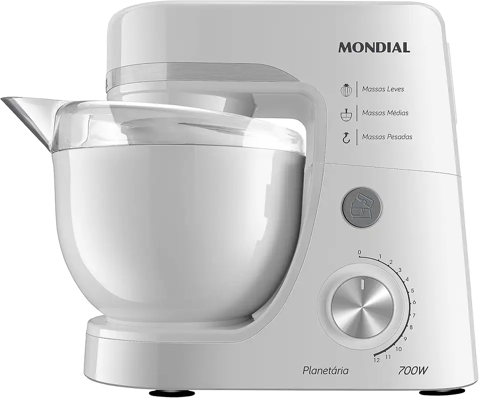 Batedeira Planetária, Mondial, Branco, 700W, 220V - BP-03-W