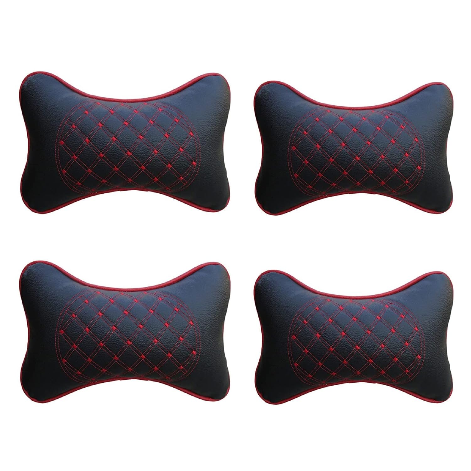 ネックレストB/Back Seat Neck Rest ブラック P.D. Car Neck Rest Pillow | Premium PU Leather Headrest Cushion