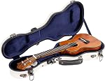 Crossrock Fiberglass Case with TSA Lock for 24'' Concert Ukulele-Milky White (CRF2020CUMW)