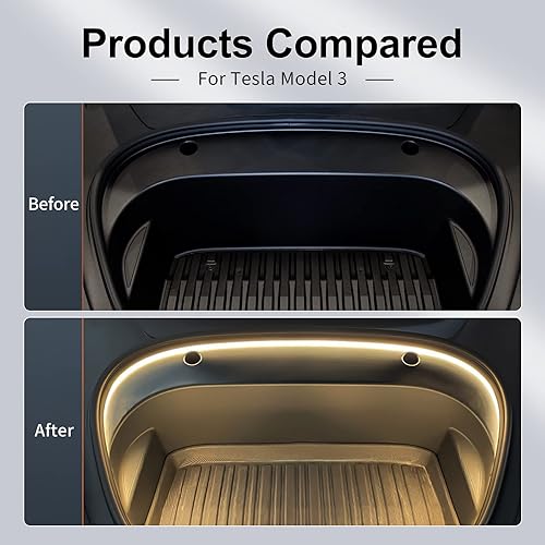 Miniatura 5 de JUPIZEUS Tira de luz LED Frunk modelo 3 2021 2022 2023 Frunk barra de luz LED delantera del maletero de la barra de luces de decoración accesorios