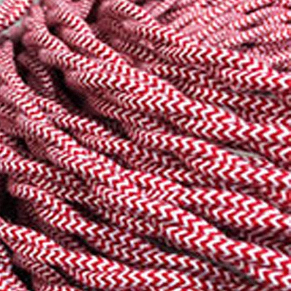 DC VOLTAGE 2 Core 10m Twisted 32.8ft Vintage 18 Gauge Cable Fabric Cloth Covered Electrical Wire, 2 Conductors Cable Cloth Covered Wire for Pendant Light Industrial DIY Project (Red and White)