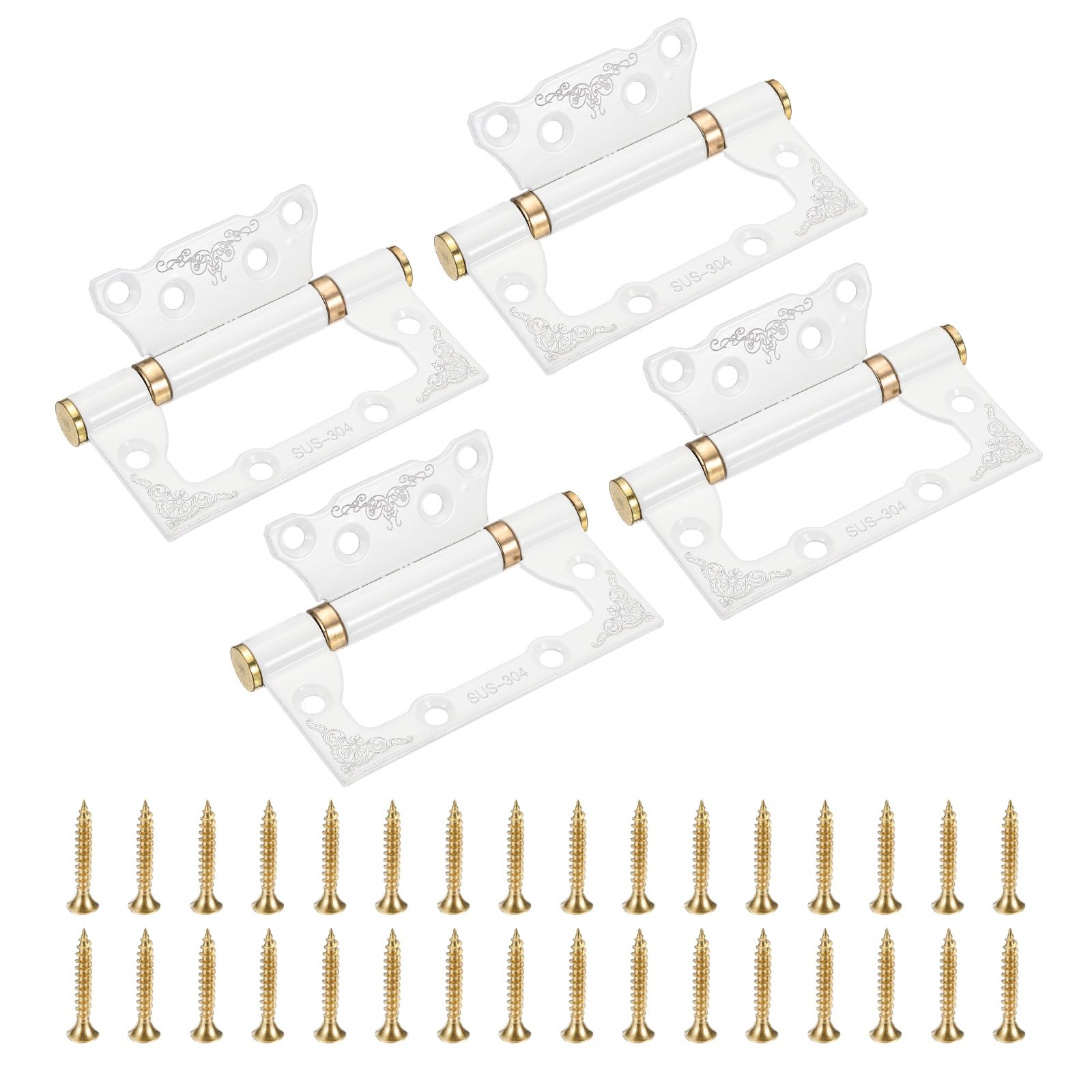Charnières de porte pour portes intérieures et extérieures en bois lot de 4 inox