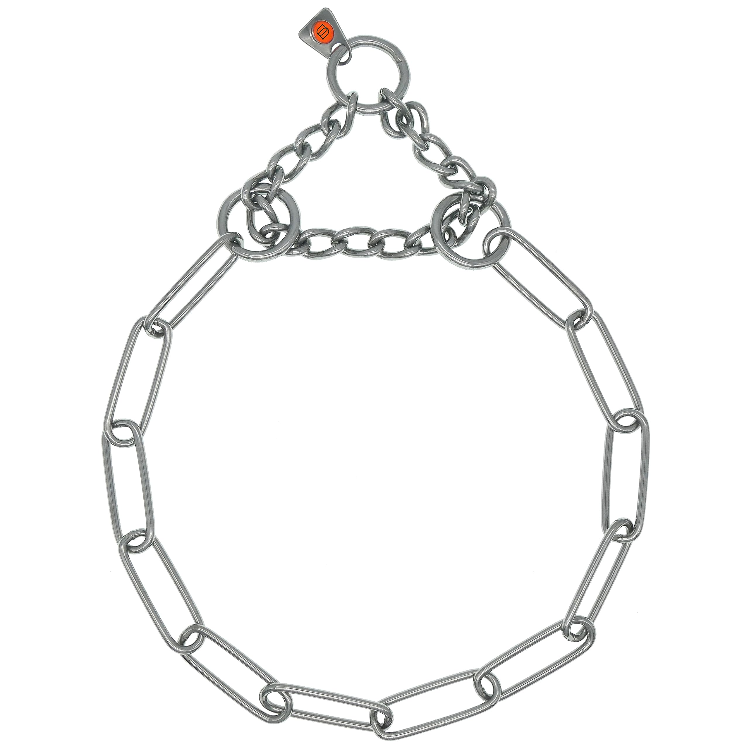 Sprenger - Collar para perros con cadena de tracción, 3 mm, acero inoxidable, para perros de pelo largo, hasta 55 kg (50 cm)