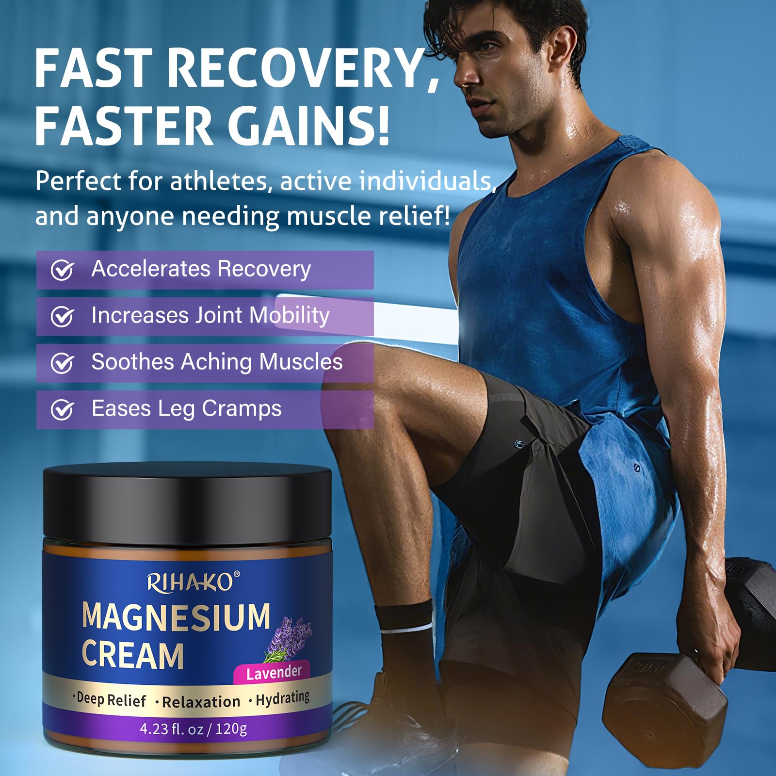 Magnesium Cream for Sleep Natural Mg Butter for Muscle Relaxation Topical Magnesium Cream for Restless Legs Syndrome Relief Soothing Butter for Leg Cramps & Muscle Pain - Image 2