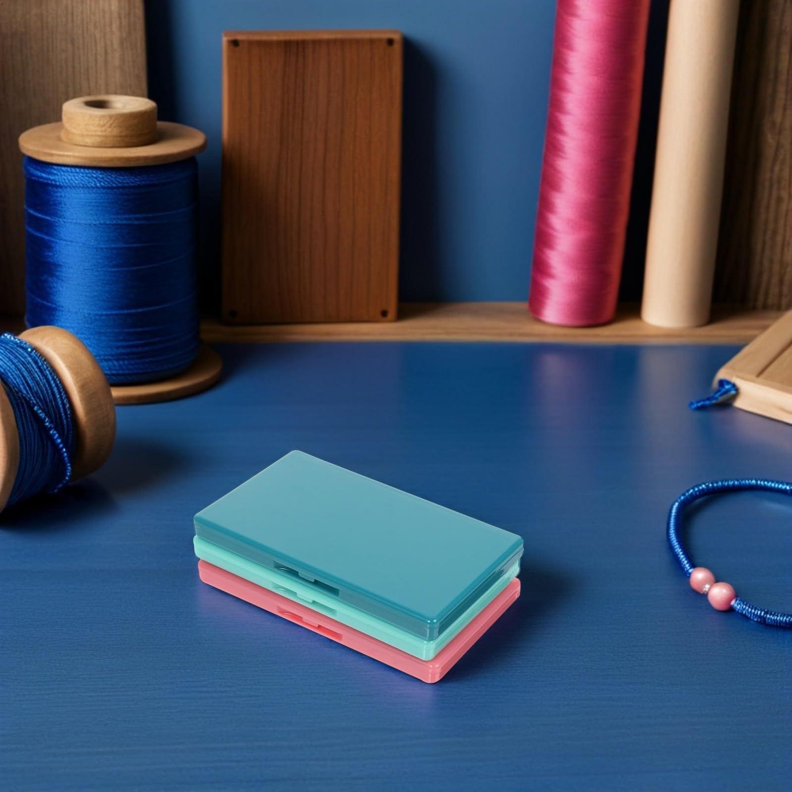 POPETPOP Estuche Magnético para 6 Agujas de Coser Cierre Seguro, Caja Portátil de Plástico para Almacenamiento y Protección Suave en Bordado y Viaje