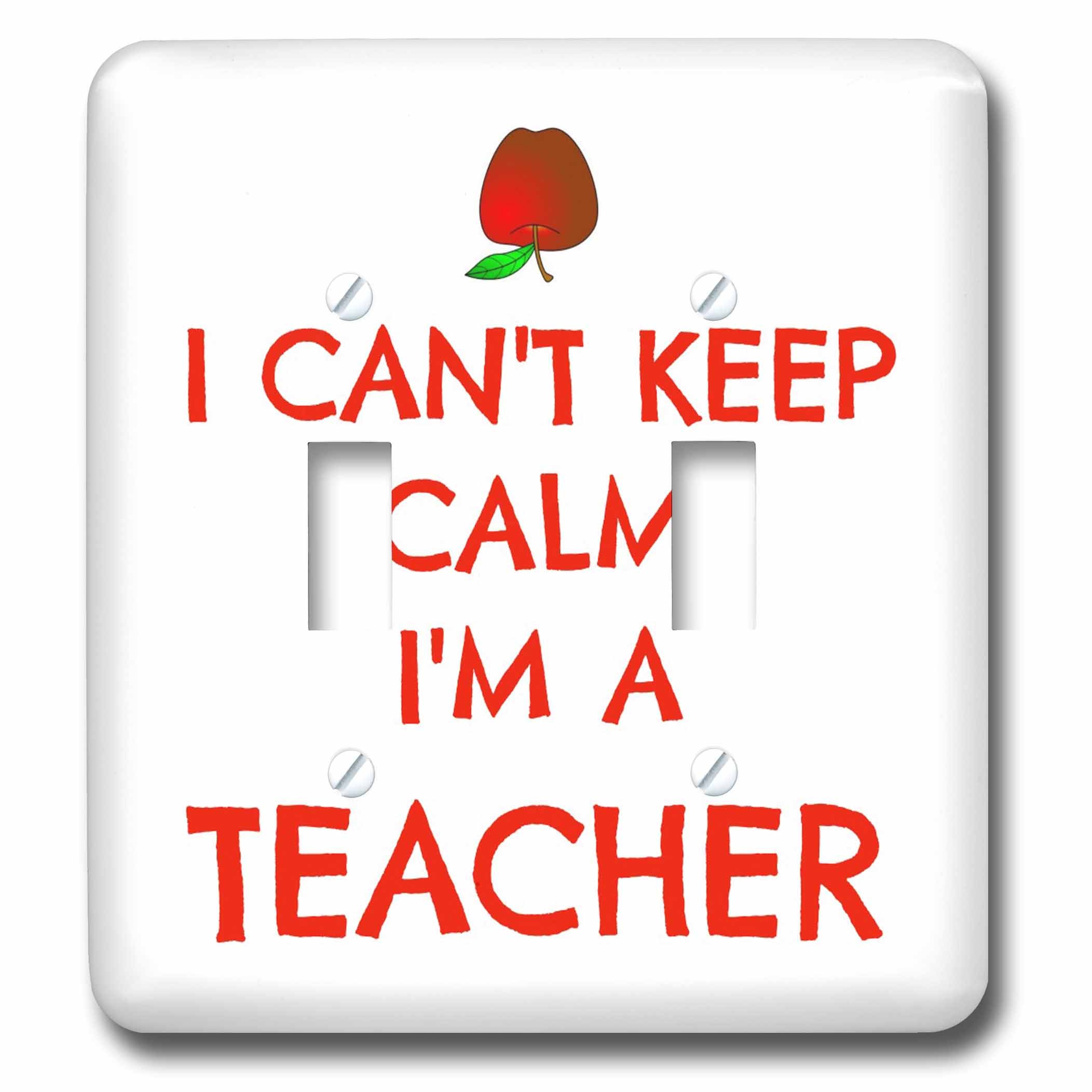 Interrupteur double bouton lsp_172349_2 plaque rouge humour pour enseignant fatigue