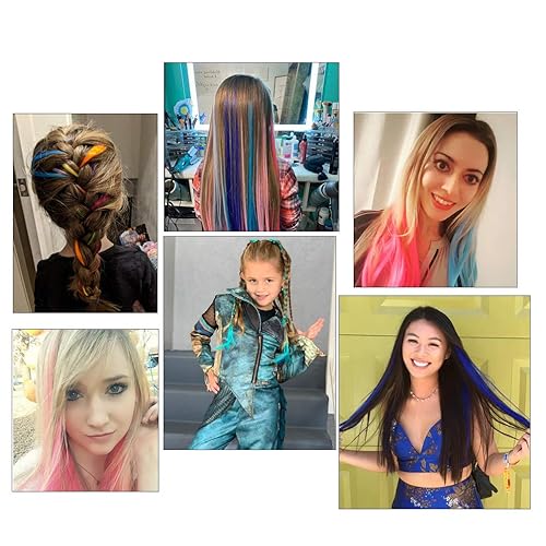 Miniatura 8 de Winsky Extensiones de cabello humano con clip, 100% lacio, extensiones de cabello de color con clip, extensiones de cabello de color con clip, 5