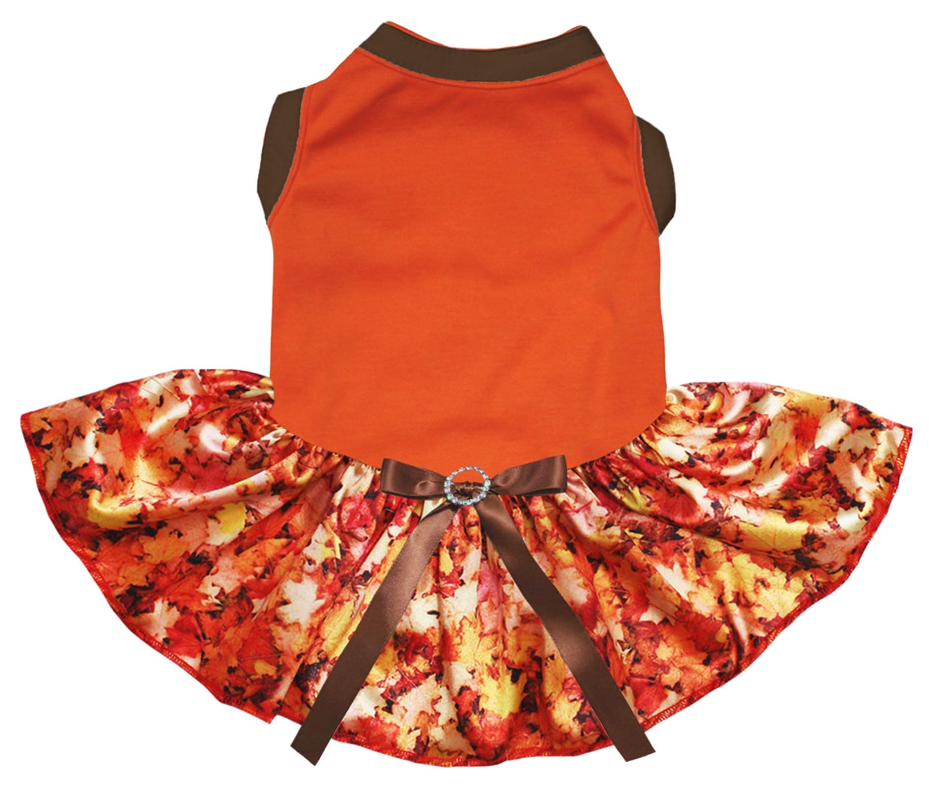 Robe pour chien Thanksgiving orange taille M en tissu souple