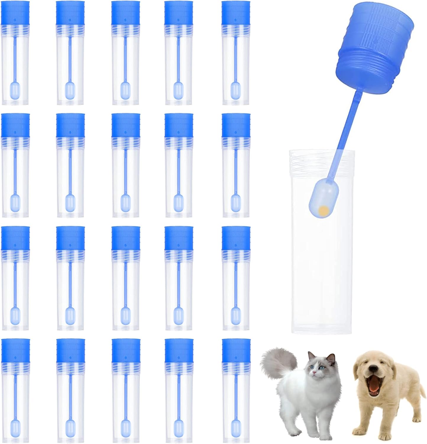 Pack of 20 Dog Poo Test Tubes Sample Tubes Dog Poo Test Tubes Cats and Dogs Poo Tube Chair