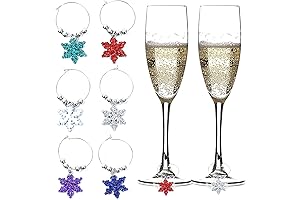 Christmas Snowflake Wine Glass Charms
