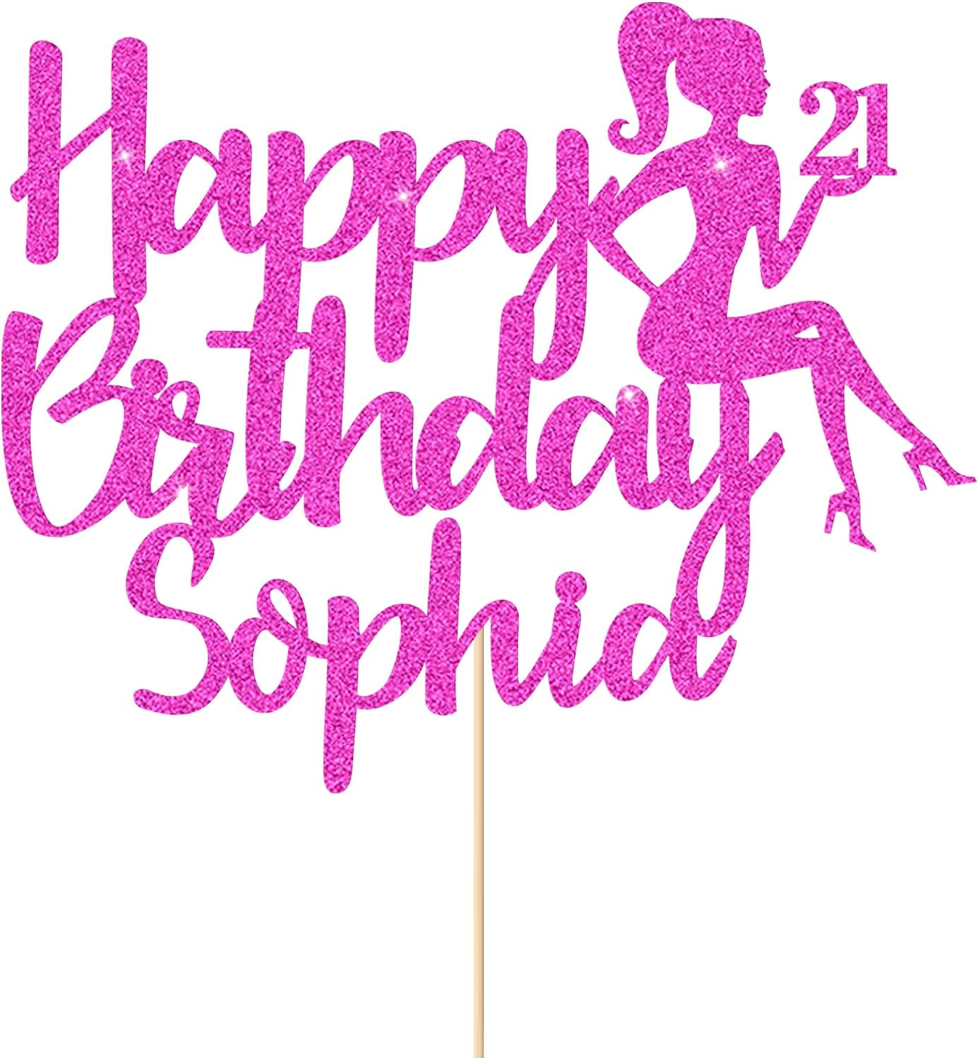 Happy Birthday Cake Topper Personalized Girl Cake Topper