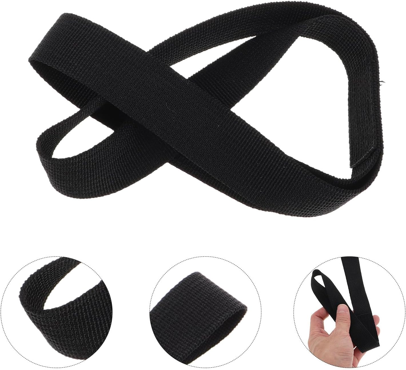 Soft Loop Tie Down Straps for ATV and Cargo Securing, Adjustable Length Cloth Tie Down Straps with Strong and Reliable Hold for Lawn Equipment Transport and Motorcycle Use