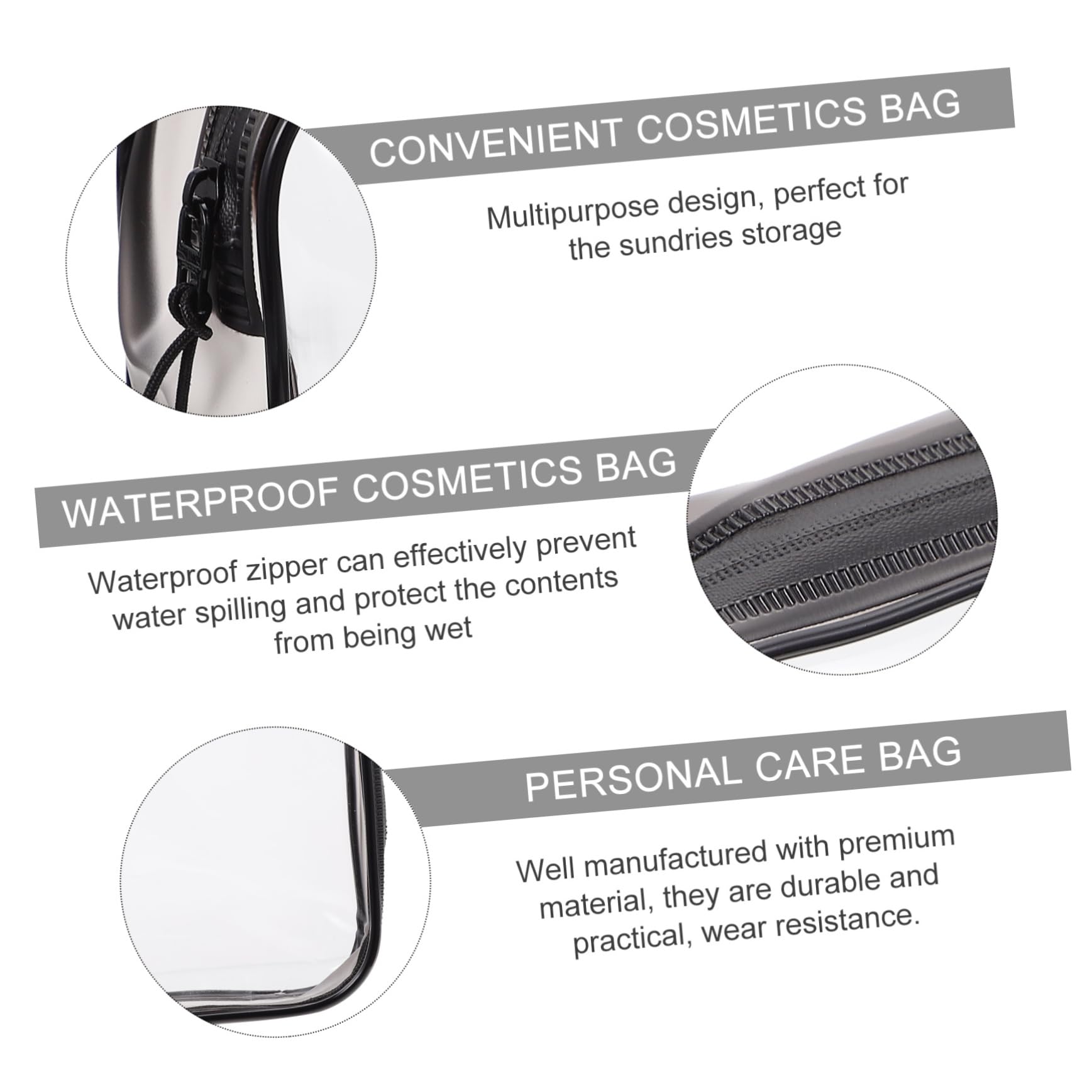 Housoutil 8 Piezas Bolso de Cosméticos Bolsa de Maquillaje de Viaje Bolsa de Aseo Organizador de Bolsos para Bolso de Mano Bolsa de Maquillaje Transparente Bolsas de Maquillaje