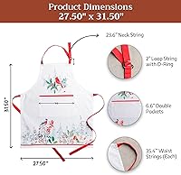 Vista 614 de Maison d' Hermine Delantal 100% de algodón para mujeres con bolsillo de cocina delantal de chef para hombres, decoración de Pascua