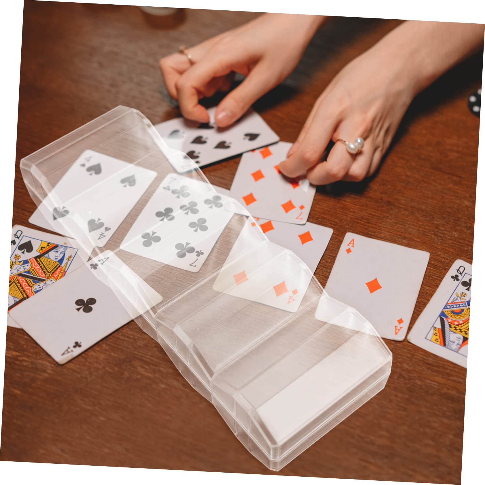 Transparente Pokerchip Tragekoffer mit Fächern für 100 Chips Verschleißfester Pokerchiphalter aus Ps mit Praktischem Schnappverschluss für Gaming und Kartenaufbewahrung