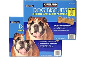 Kirkland Signature Premium Large Dog Biscuits for Big Dogs Chicken Meal &...