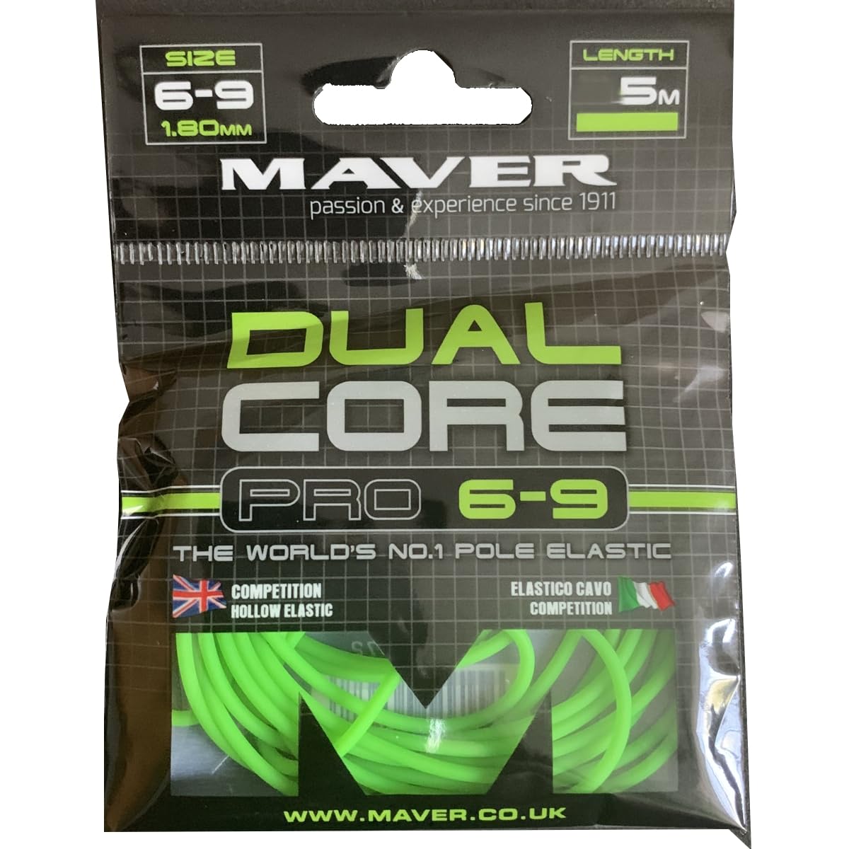 NEW! Maver Dual Core Pro Match Pole Elastic Size 6-9 5.0m, Green