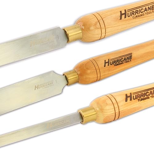 Miniatura 7 de HSS, Juego de cinceles sesgados de 3 piezas (1/2", 1", 1 1/2"), herramientas de torneado de madera serie estándar