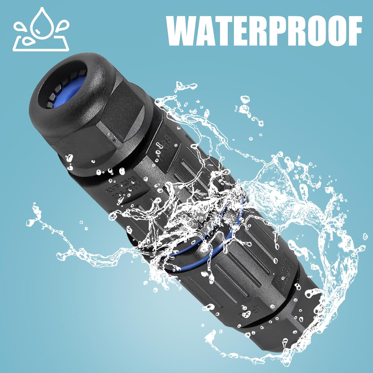 3PCS Waterproof Junction Box Outdoor 4 Way Electrical Cable Connector Wire Connectors for AWG 28-12 for Outdoor Light Cable Connection
