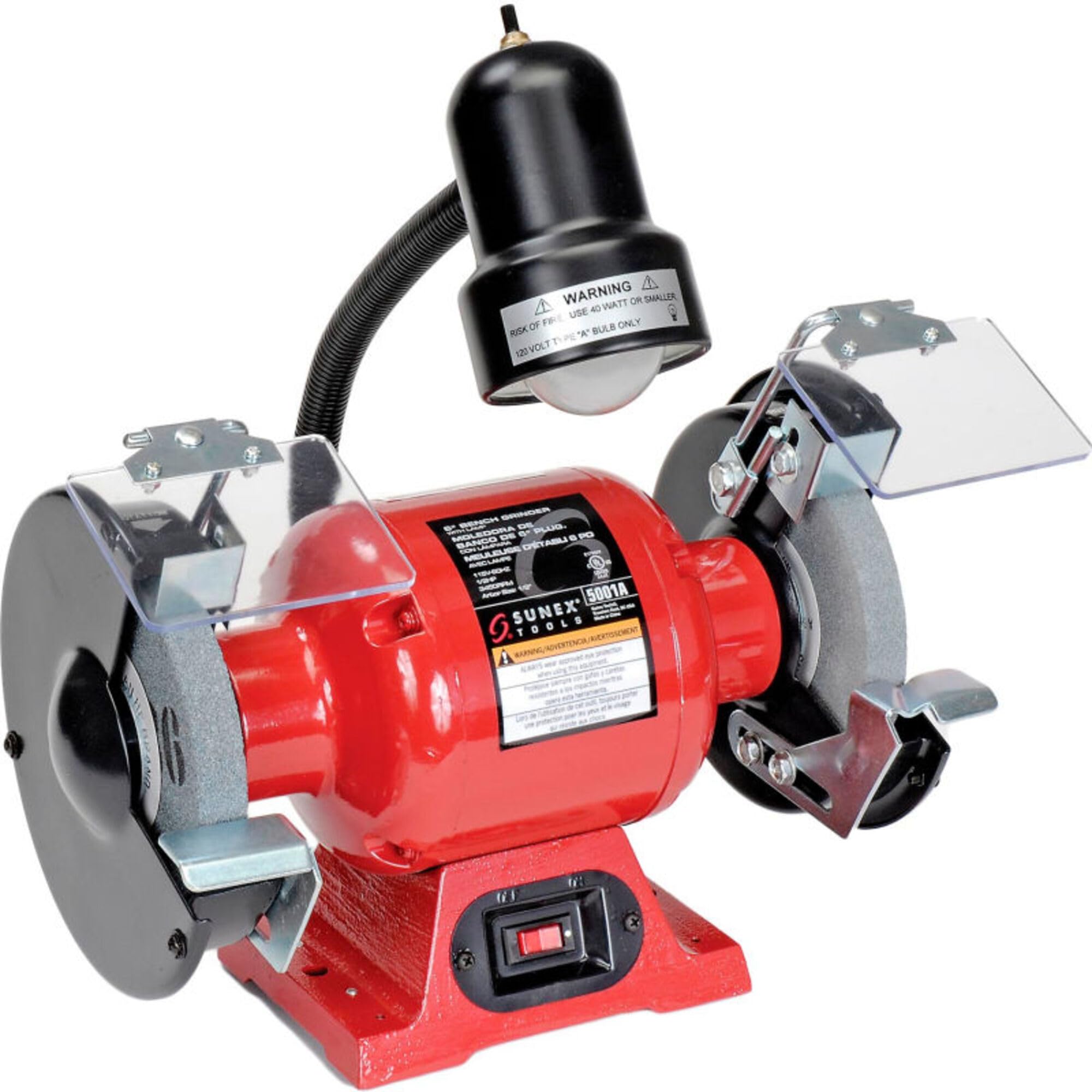 Sunex Tools (5001A) 6" Bench Grinder with Light