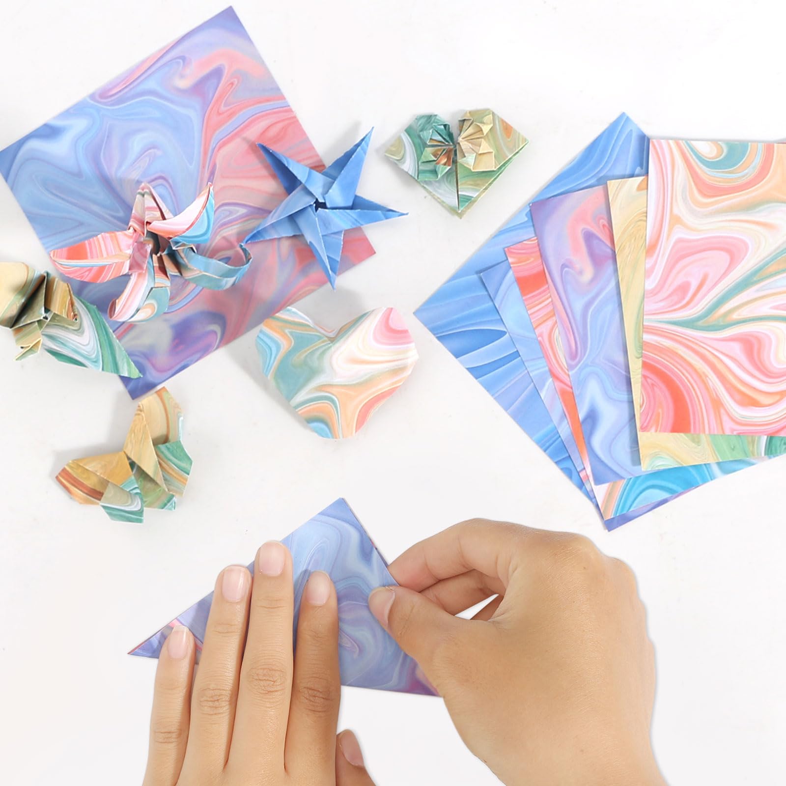400 Fogli Di Carta Colorata Per Origami – Quadrati Con Gradiente, Ideale Per Fai Da Te, Scrapbook E Regali - 6
