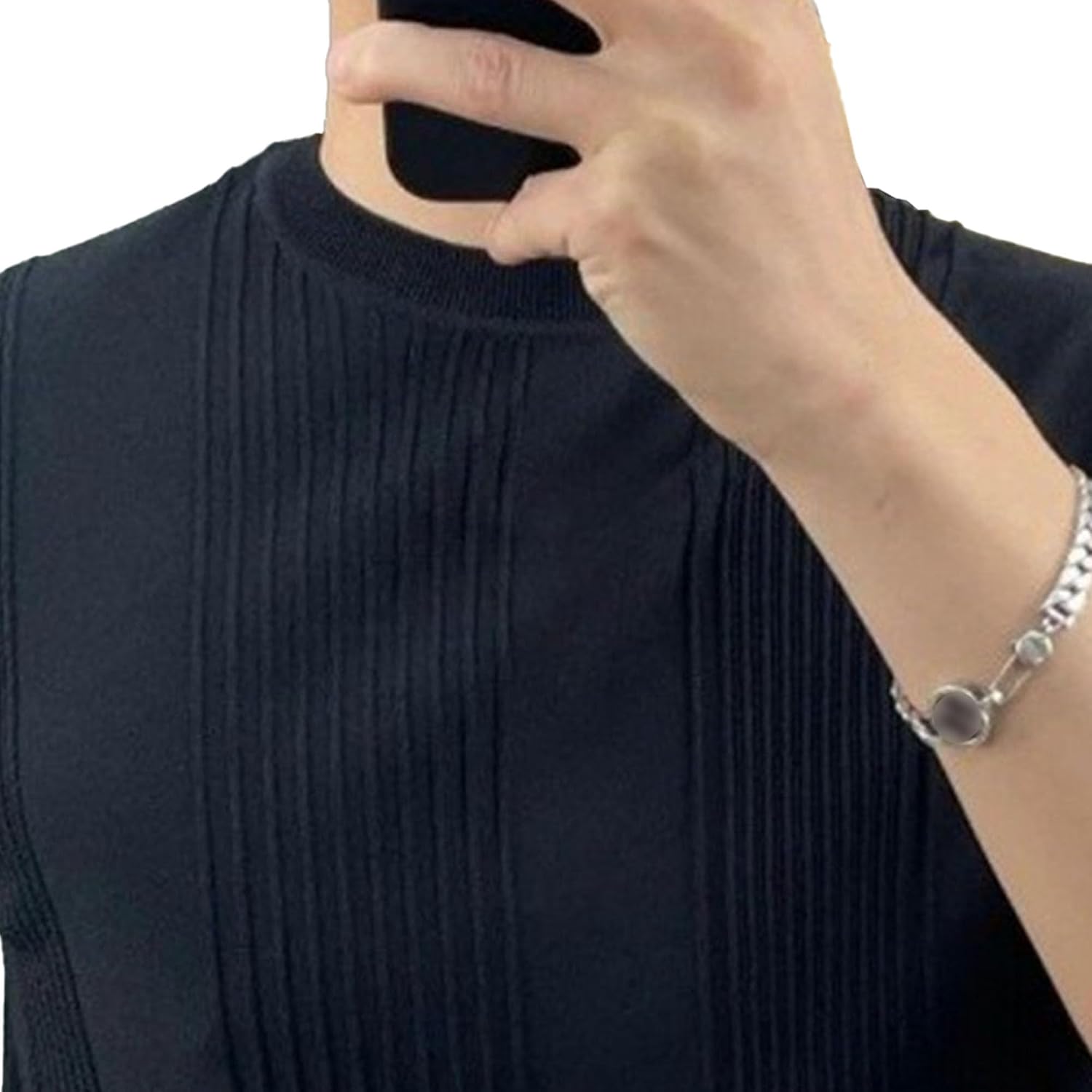 Men Knit Striped Buttons Shirt Relaxed Lightweight Stretch T Shirts Casual Slim Fit Knit Tees
