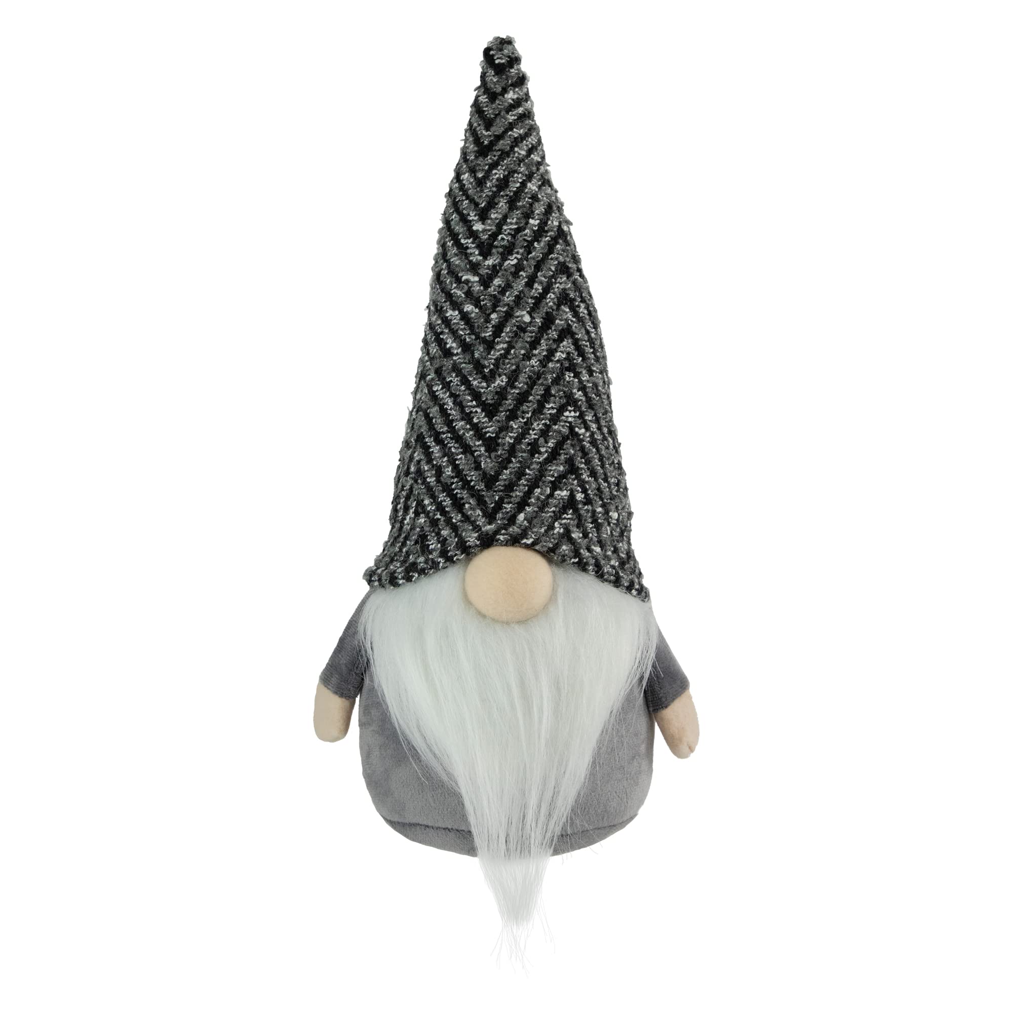 Standing Gnome with Chevron Hat Christmas Figure - 12