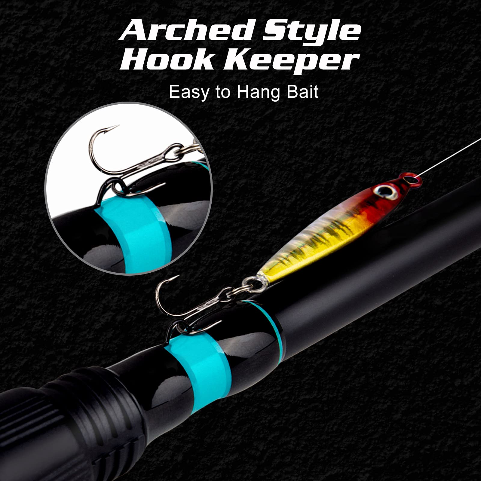 Akataka Casting Fishing Rod, 2 pcs Collaspible Bass Fishing Rod with X-Enhanced Rod Technology, IM6 Multi Taper Black Design, Corrosion Resistant Guides, High Density EVA Grips, Baitcasting Rod. Sporting Goods