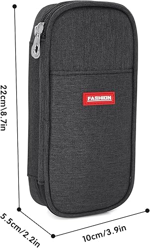 Miniatura 6 de Estuche para lápices Oficina Colegio Escuela de Alta Capacidad Bolsa de Lápiz Titular Caja Organizador Negro