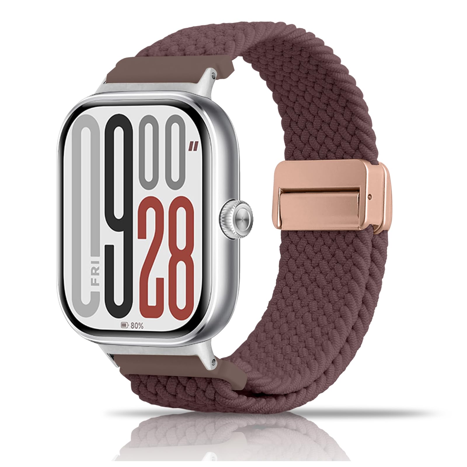 chinbersky Geflochtenes Armband Kompatibel mit Xiaomi Smart Band 8 Pro/9 Pro/Xiaomi Redmi Watch 5/4, Nylon Magnetisch Stoff Elastisches Sport Nylon Ersatzband für Herren Damen