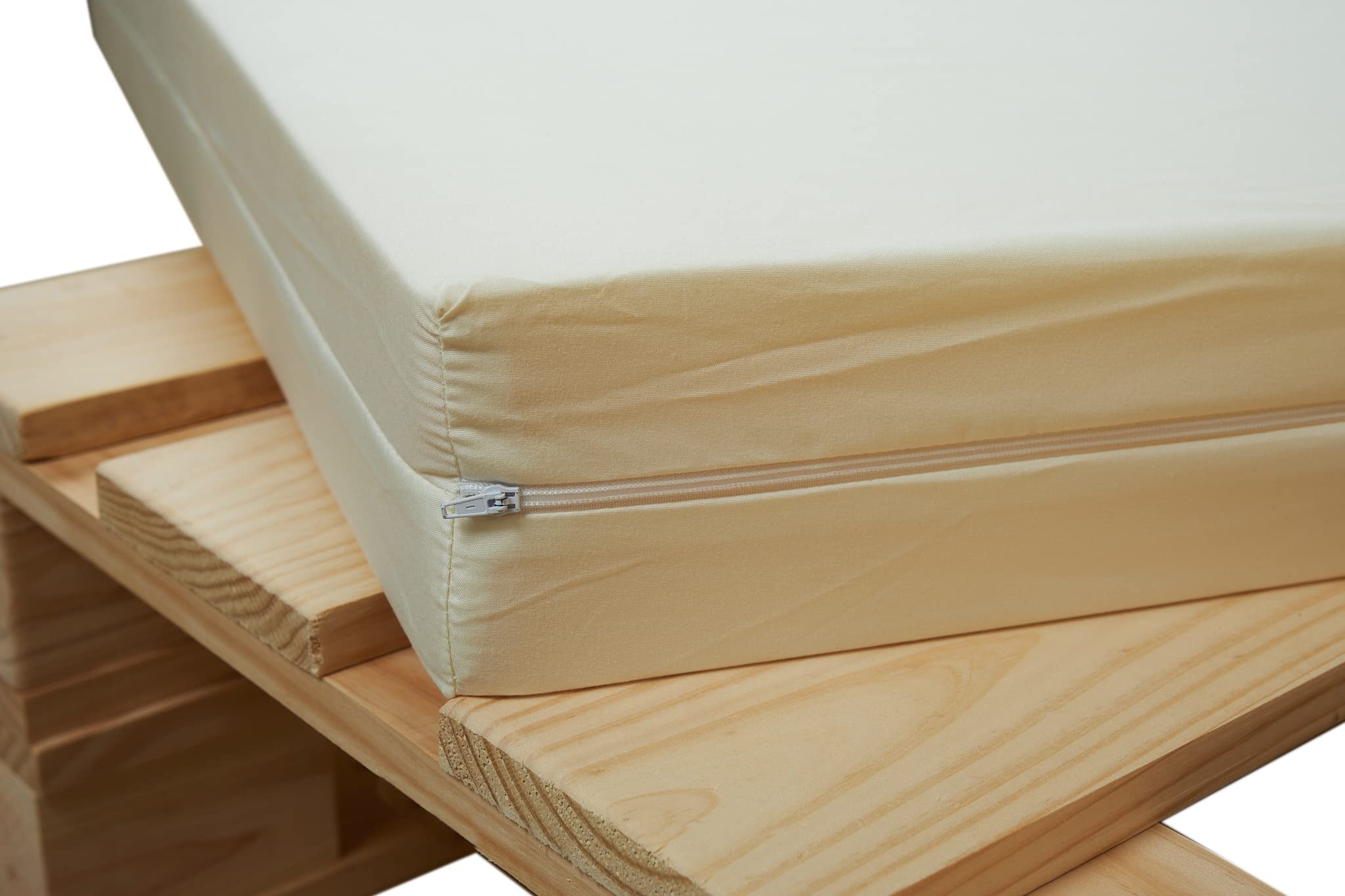 Cojines Microfibra para Sofás de Palets (Beige, 100x60cm, Asiento + Respaldo)