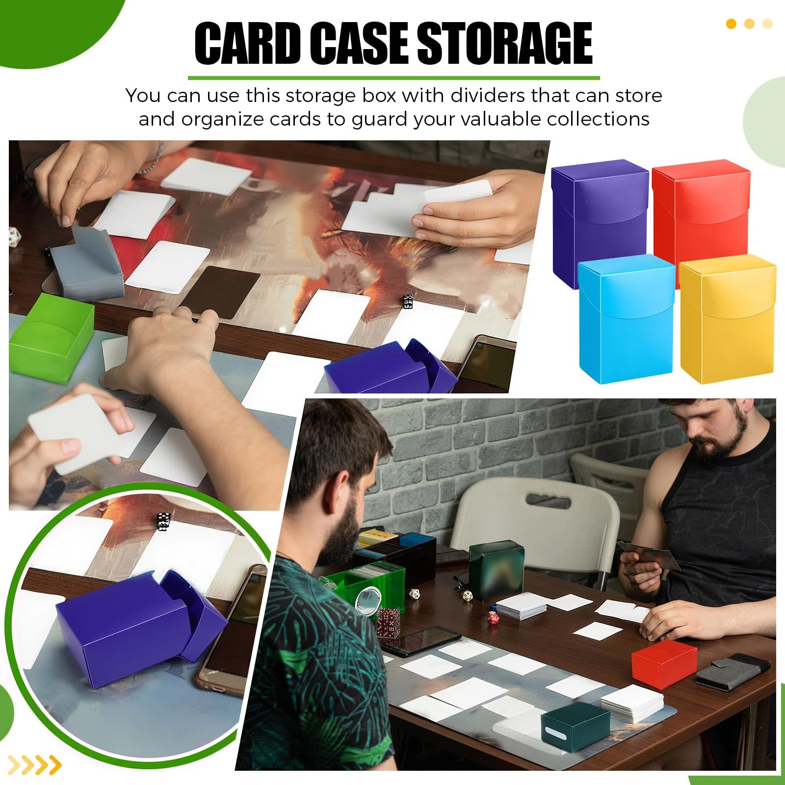 Amazon.com: Zhehao 40 Pieces Deck Card Boxes with Dividers Include