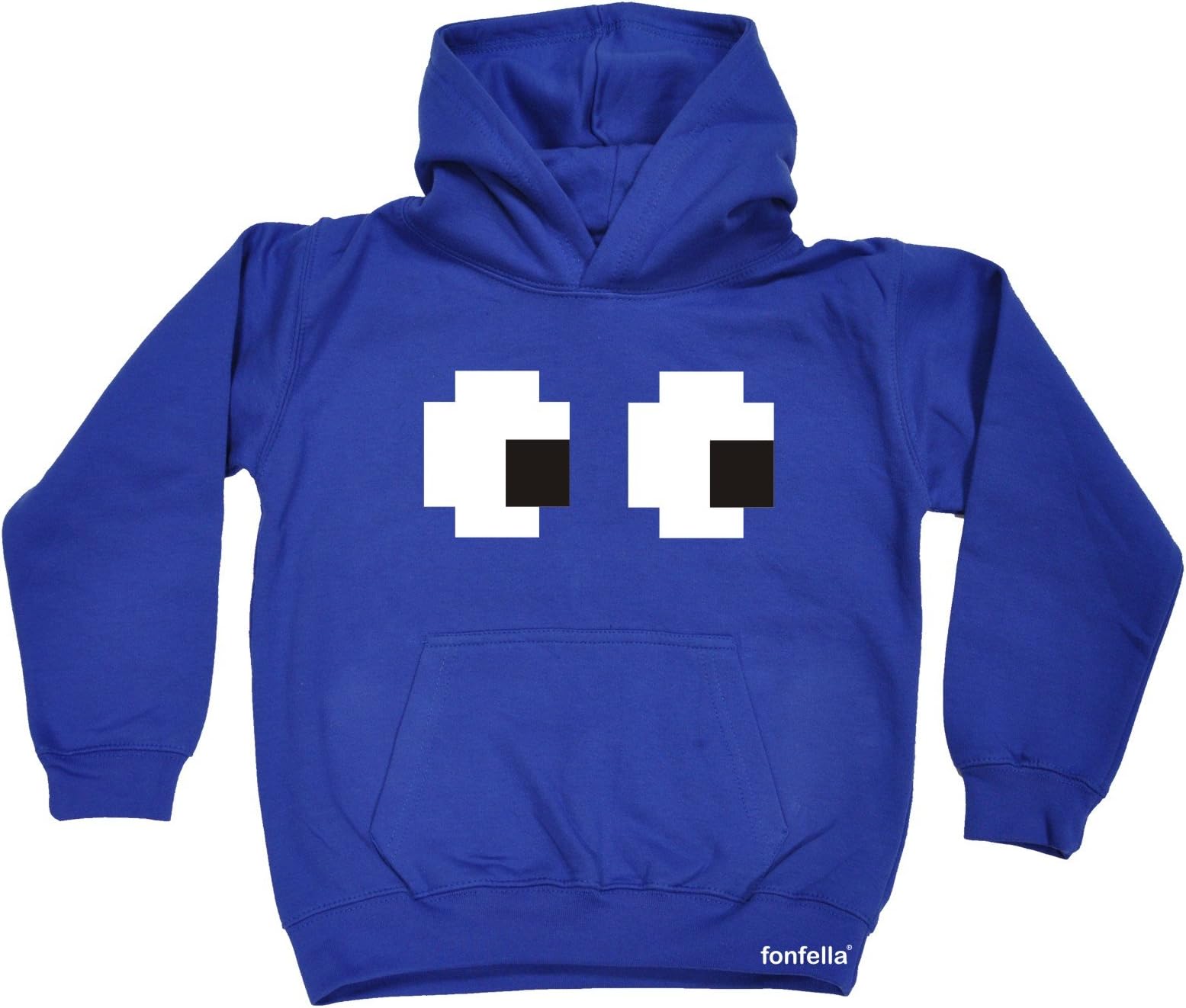 Kids Boy's Girl's Pixelated Eyes Design Hoodie Ages 1-13 Novelty Funny Clothing