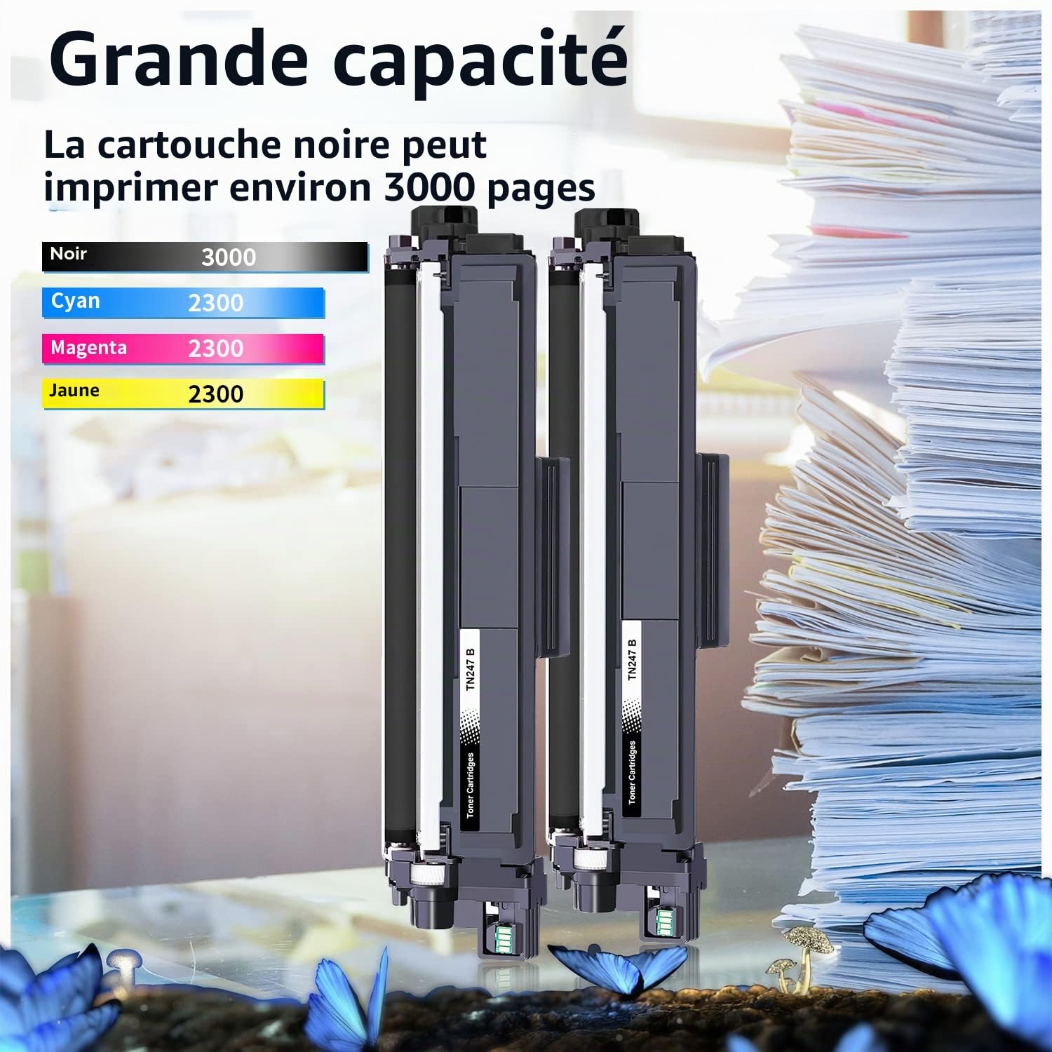 LOSMANN 1x Jaune Toner Compatible pour Brother TN-247 TN-243 pour Brother MFC-L3770CDW MFC-L3750CDW HL-L3230CDW HL-L3210CW MFC-L3710CW DCP-L3550CDW MFC-L3730CDN DCP-L3510CDW HL-L3270CDW DCP-L3517CDW