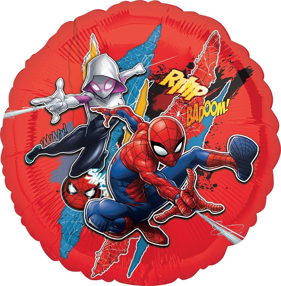 Anagram Spiderman in Action Birthday Party Supplies 5 pc Balloon Bouquet Decorations - Image 4
