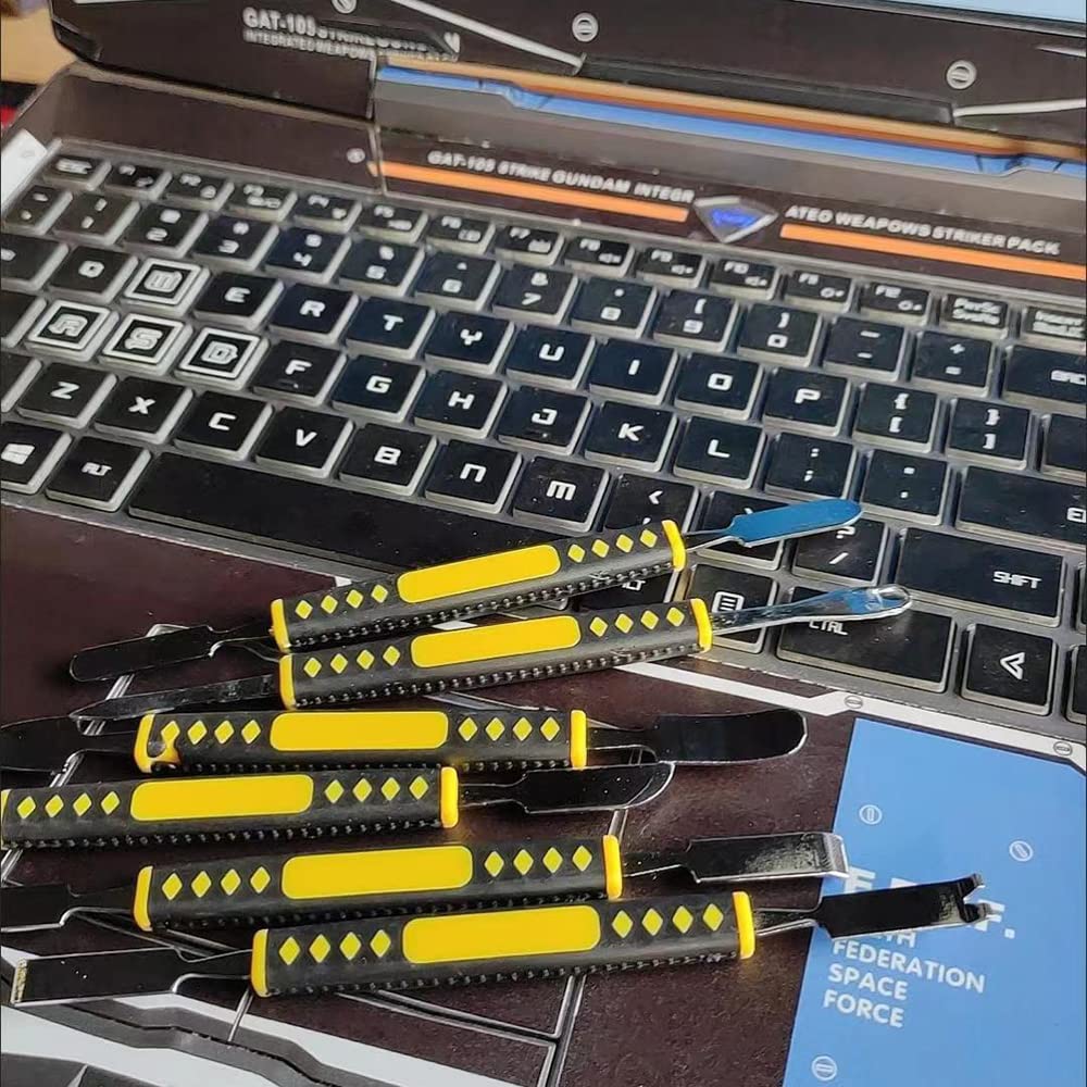 6Pcs Strumenti di Riparazione di Elettronica Set di Spudger in Metallo a Doppia Estremità Strumento di Smontaggio di Apertura per Tablet, Telefono Cellulare