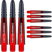 WINMAU Dart Shaft - Vecta Polycarbonate Dart Stems - 1 Set per pack 3 darts Shafts in total - Professional Darts Accessories - Available in Short, Intermediate and Medium