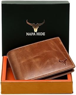 Leather Wallet for Men I Handcrafted I Credit/Debit Card Slots I 2 Currency Compartments I 2 Secret Compartments (Tan Crunch) Price in India