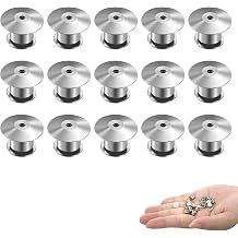 15 Pack Silver Locking Pin Backs Compatible with pin Badge Backs