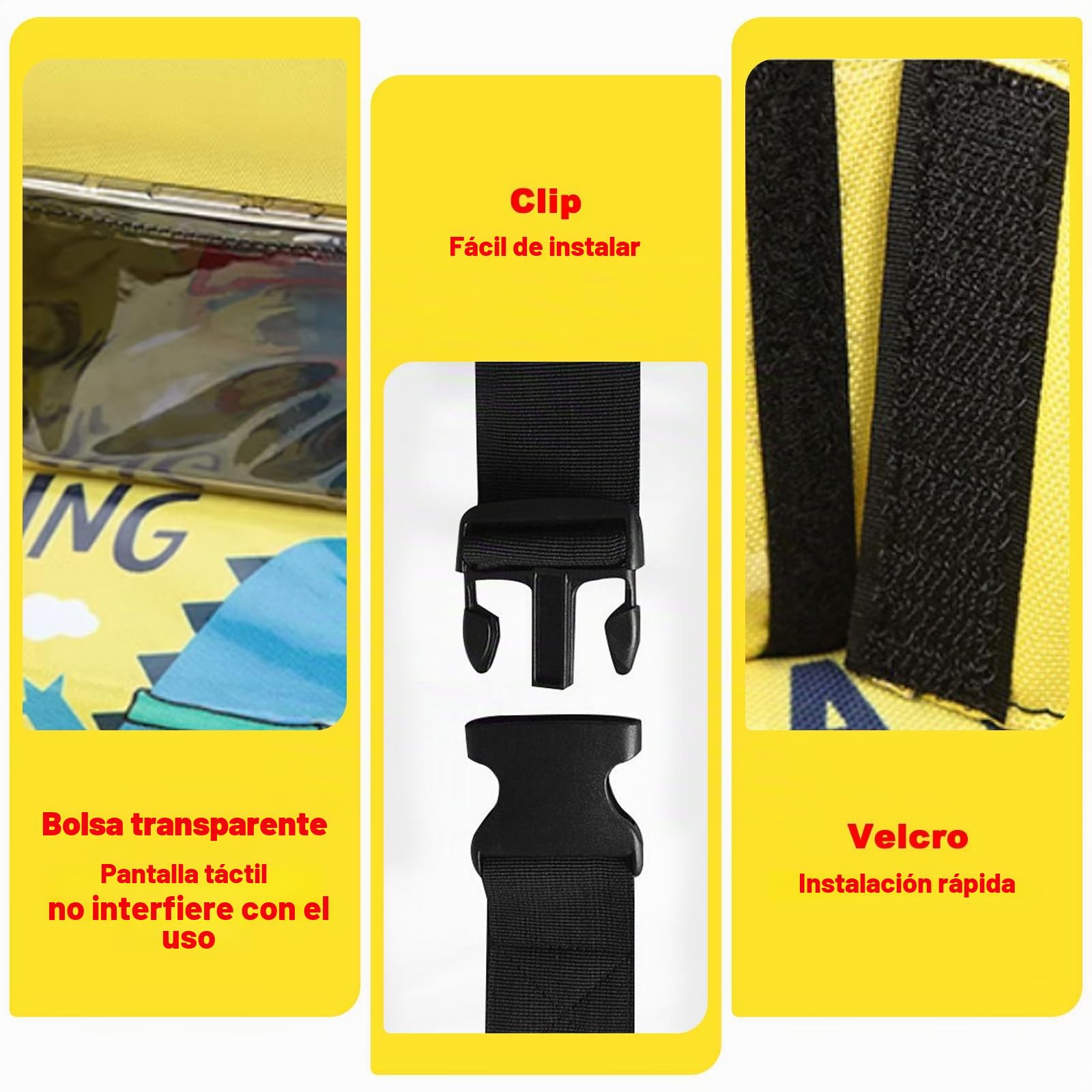 Bandejas de viaje para niños, paletas plegables para automóviles para niños con superficies borrables y grandes espacios de almacenamiento, adecuadas para asientos móviles de viaje