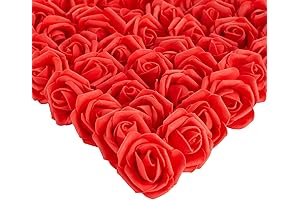 Bright Creations Red Artificial Flowers in Bulk: Elevate Your Decor with 200 Stemless Roses